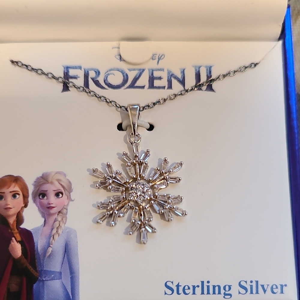 Frozen II Snowflake Sterling Silver Necklace - Picture 2 of 2